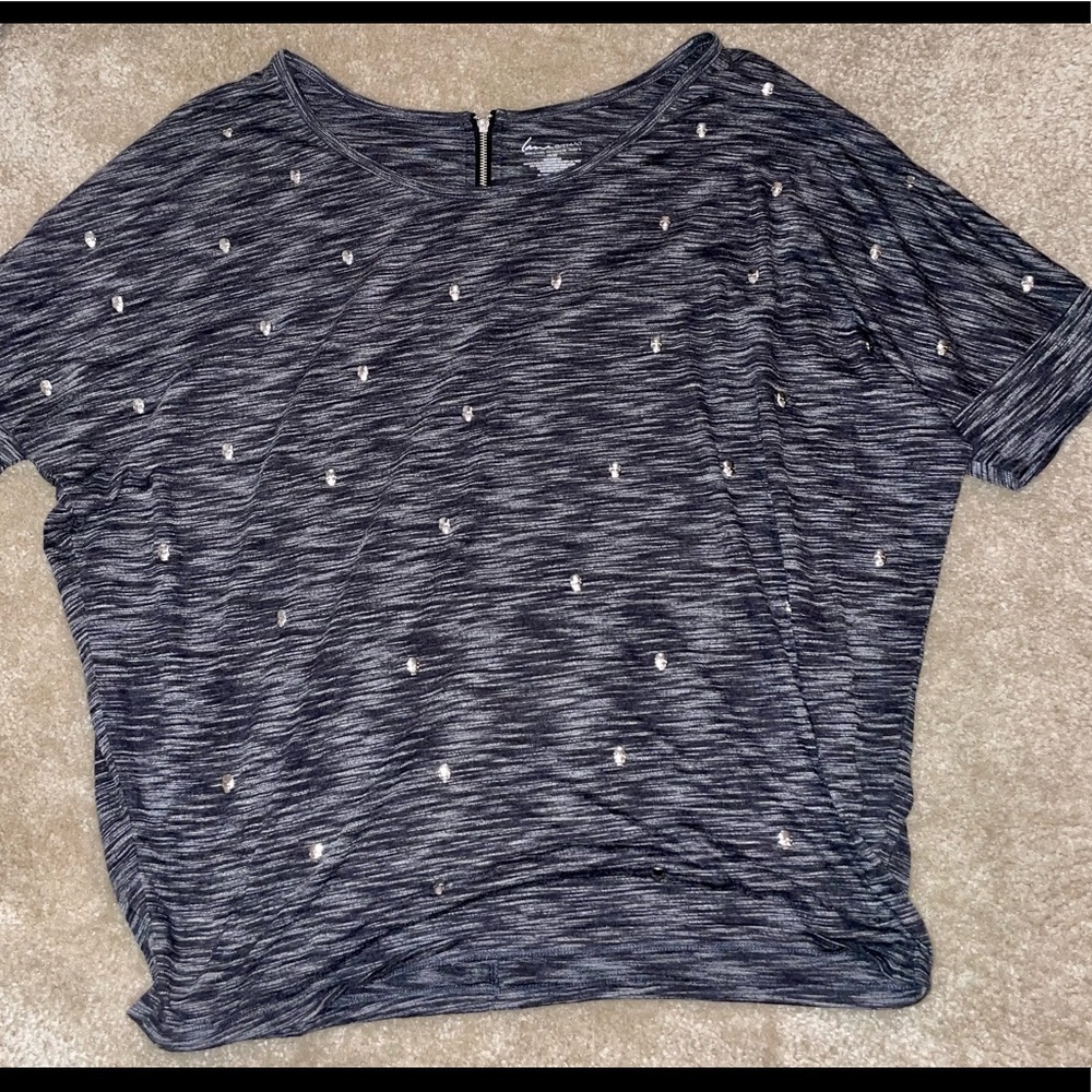 Black lane Bryant shirt with metal skulls 18/20